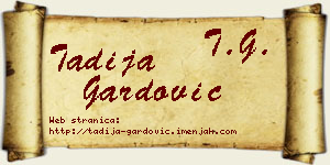 Tadija Gardović vizit kartica